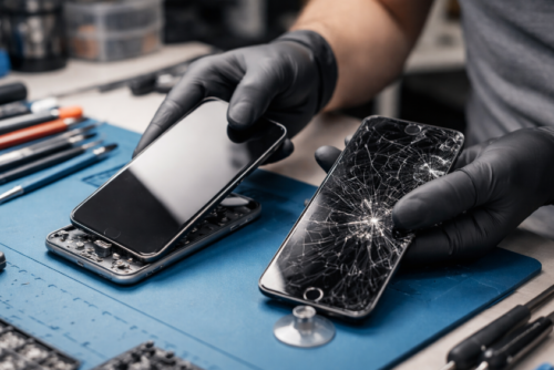 Troca de tela de iPhone